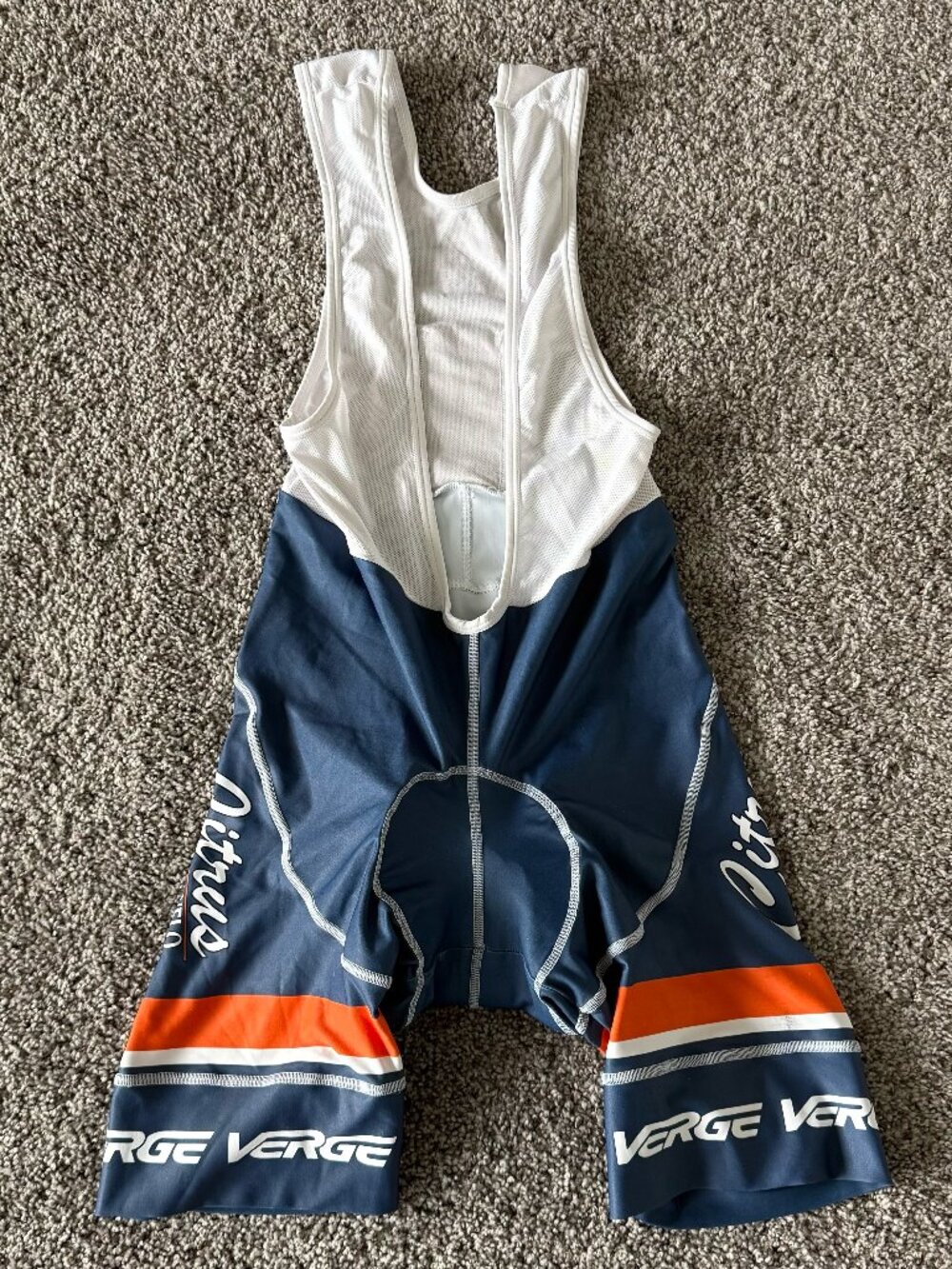 Verge Sport Primo Bib Shorts Euro XL Cyclery USA Citrus Valley Velo *READ